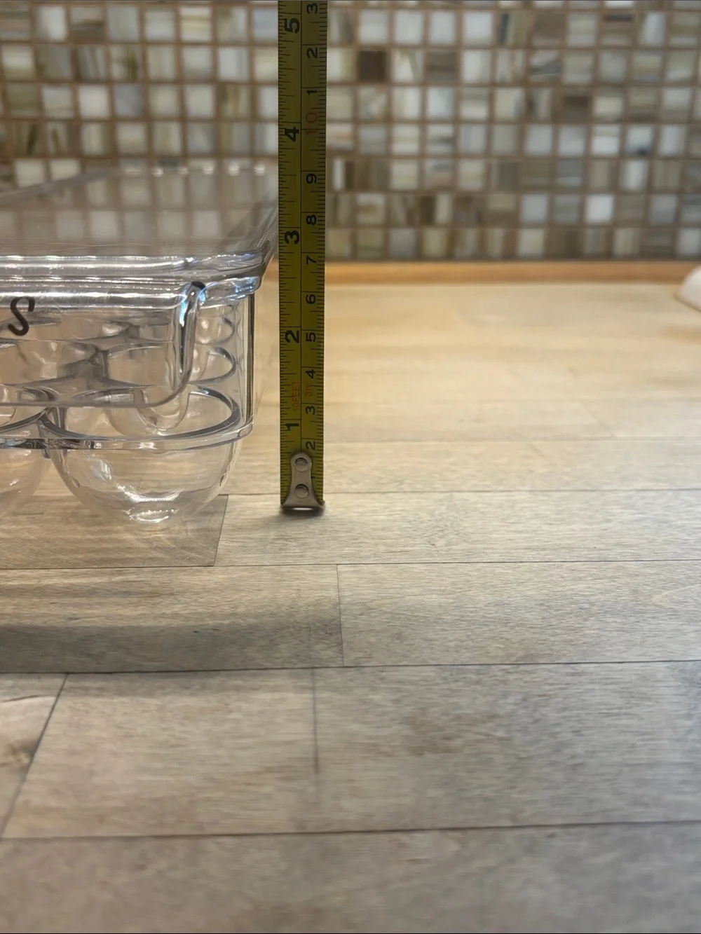 Clear Plastic Egg Storage Tray - 'EGGS' Label